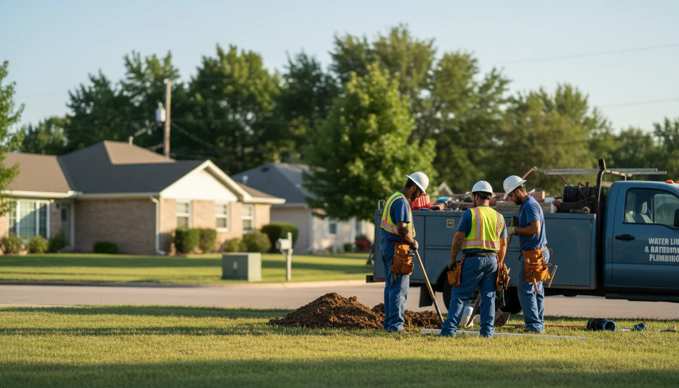 Residential water line and bathroom plumbing service in Williston, ND
